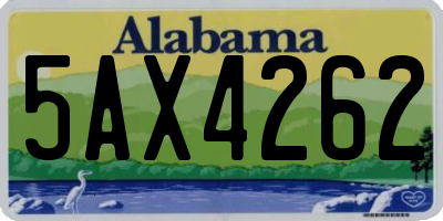 AL license plate 5AX4262