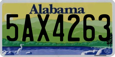 AL license plate 5AX4263