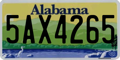 AL license plate 5AX4265