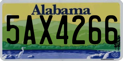 AL license plate 5AX4266