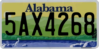 AL license plate 5AX4268