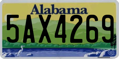 AL license plate 5AX4269