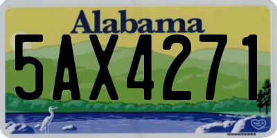 AL license plate 5AX4271
