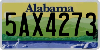 AL license plate 5AX4273