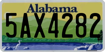 AL license plate 5AX4282