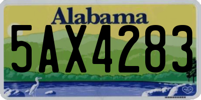 AL license plate 5AX4283