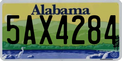 AL license plate 5AX4284