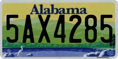 AL license plate 5AX4285
