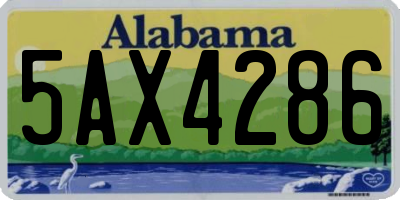 AL license plate 5AX4286