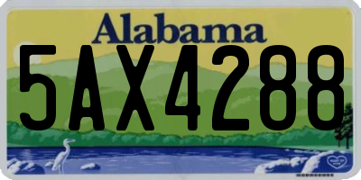 AL license plate 5AX4288