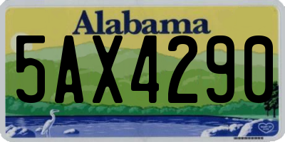 AL license plate 5AX4290