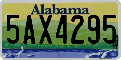 AL license plate 5AX4295