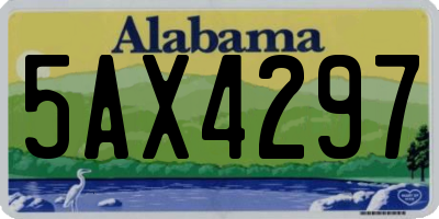 AL license plate 5AX4297