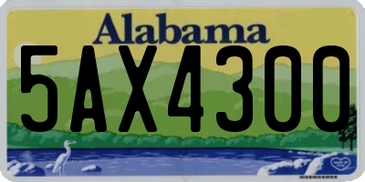 AL license plate 5AX4300