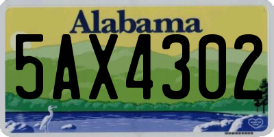 AL license plate 5AX4302