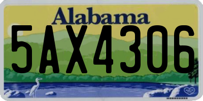AL license plate 5AX4306