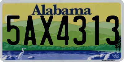 AL license plate 5AX4313