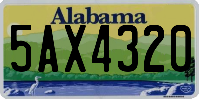 AL license plate 5AX4320
