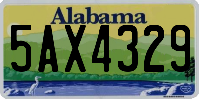 AL license plate 5AX4329