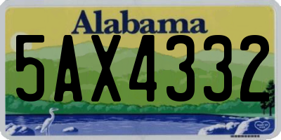 AL license plate 5AX4332