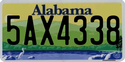 AL license plate 5AX4338