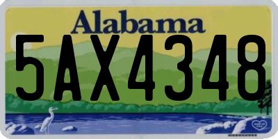AL license plate 5AX4348