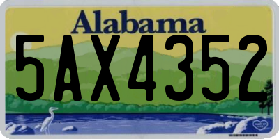 AL license plate 5AX4352