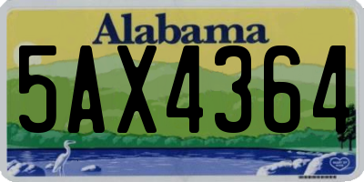 AL license plate 5AX4364
