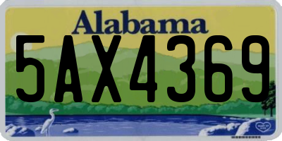 AL license plate 5AX4369