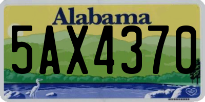 AL license plate 5AX4370