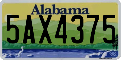 AL license plate 5AX4375