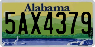 AL license plate 5AX4379