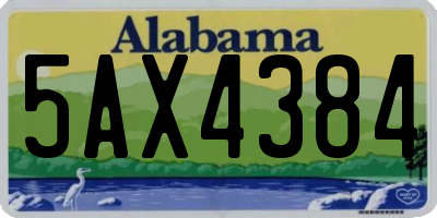 AL license plate 5AX4384