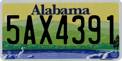 AL license plate 5AX4391