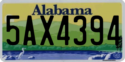 AL license plate 5AX4394