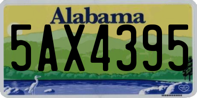 AL license plate 5AX4395