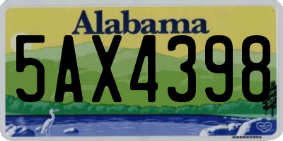 AL license plate 5AX4398