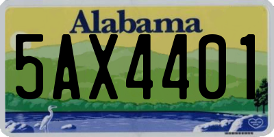 AL license plate 5AX4401
