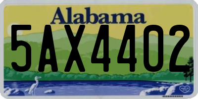 AL license plate 5AX4402
