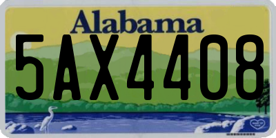 AL license plate 5AX4408