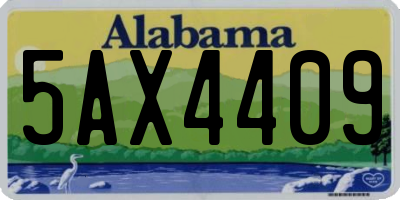 AL license plate 5AX4409