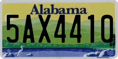 AL license plate 5AX4410