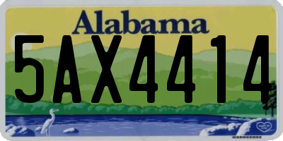 AL license plate 5AX4414