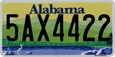 AL license plate 5AX4422