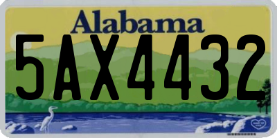 AL license plate 5AX4432