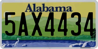 AL license plate 5AX4434