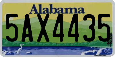 AL license plate 5AX4435