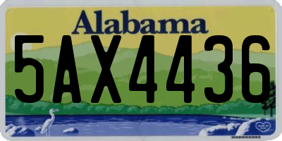 AL license plate 5AX4436