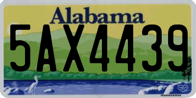 AL license plate 5AX4439