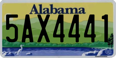 AL license plate 5AX4441